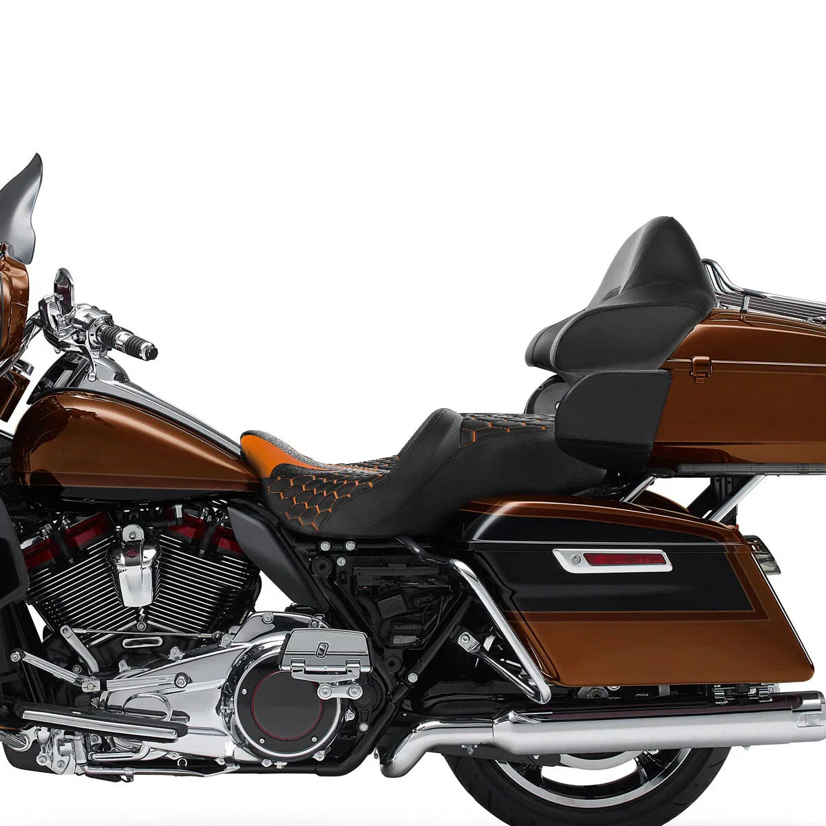 Driver Passenger Seat Backrest Pad for Harley Road Street Glide (2014-2023)
