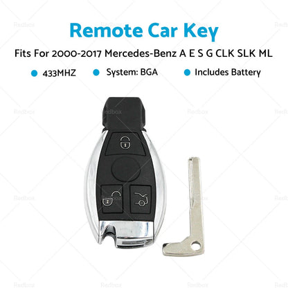 433Mhz Remote Key for Mercedes Benz A E S G CLK SLK ML Class