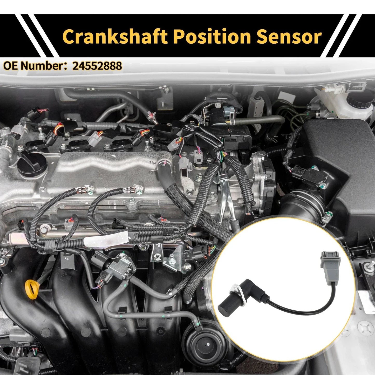 Crankshaft Position Sensor for CHEVROLET N300 (2010-2015) 1 x Black Gray
