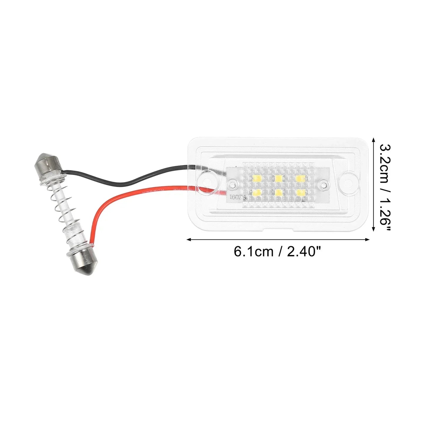 2 x Car License Plate Lights for Mercedes-Benz SL 600 (2004-2009)