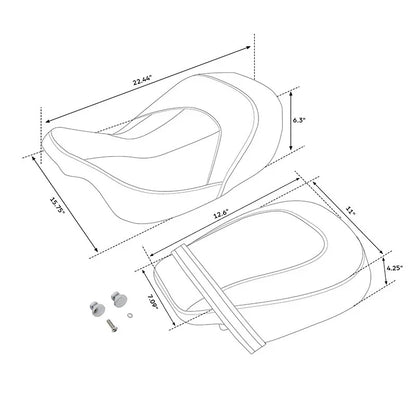Driver & Passenger Two-Up Seats for Harley Street Road Glide (2009-2023)