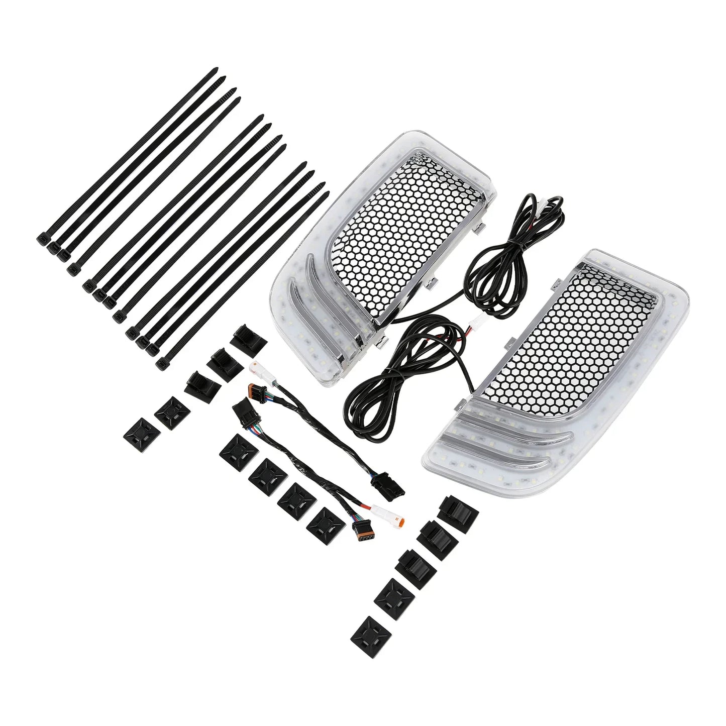 Vented Fairing Speaker Pod Grill Signal Light for Harley Touring (2014-2024)