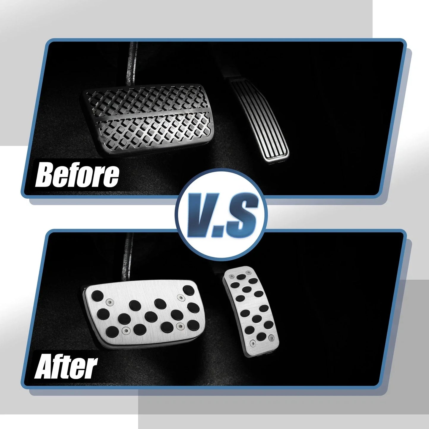 2 x Car Brake Gas Accelerator Pedal Covers for Toyota Camry (2018-2023)