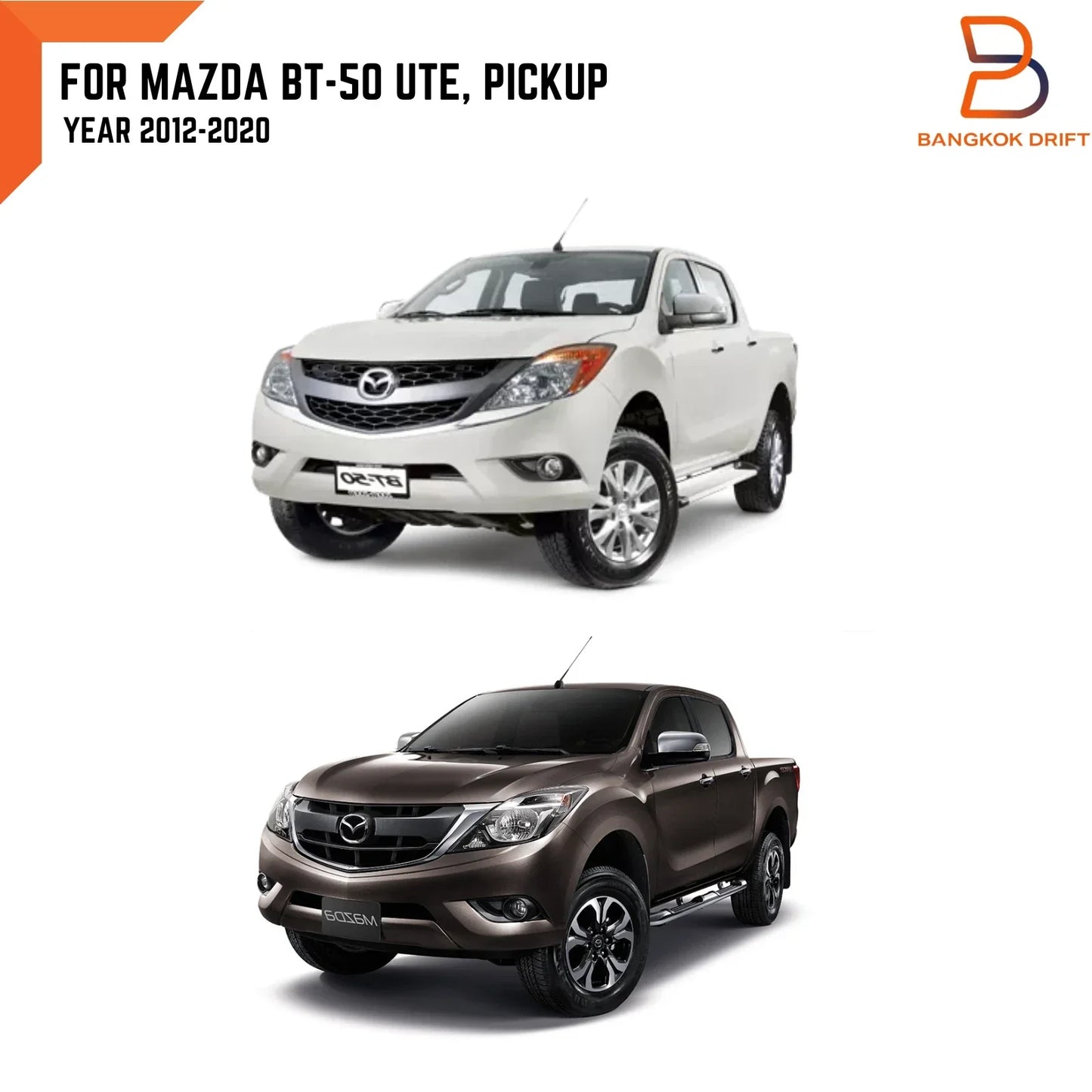 Genuine Front Mud Flaps for Mazda BT-50 UP UR 2012-2020 ()