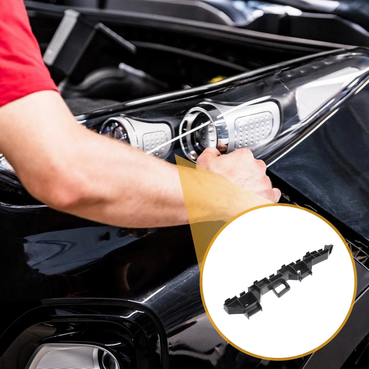 Rear Bumper Support Bracket for Honda City Sedan (2014-2016) 1 x Black