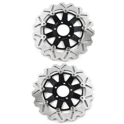 Front Brake Discs Rotors Black for KAWASAKI ZX9R ZX900C ZX12R (1998-2006)