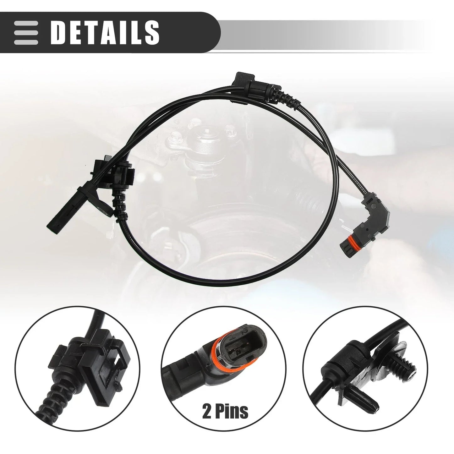 ABS Wheel Speed Sensor Set for Dodge (2 x Front, 2 x Rear)