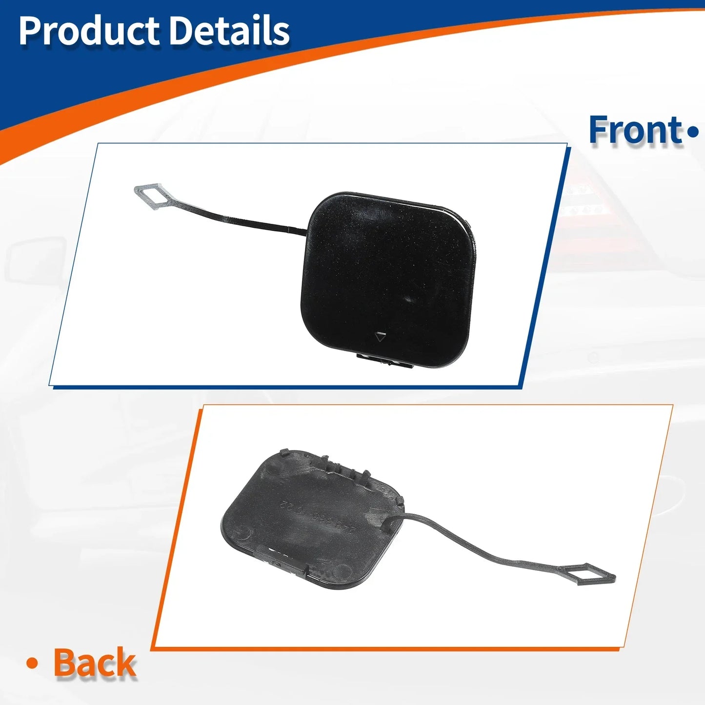 Rear Tow Hook Cover for Mercedes-Benz B-Class (2012-2019) - Black