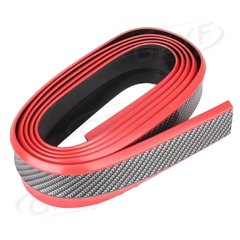 Carbon Fiber Front & Rear Lip Splitter Body Spoiler w/ Adhesive for Car