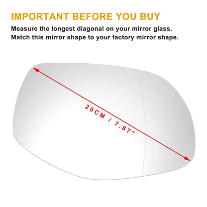Right Side Heated White Mirror Glass for Porsche Cayenne (2007-2010)