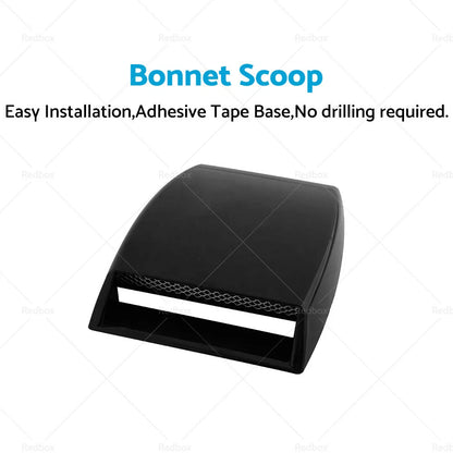 Black ABS Plastic Air Flow Intake Scoop for Universal Car Hood Cover