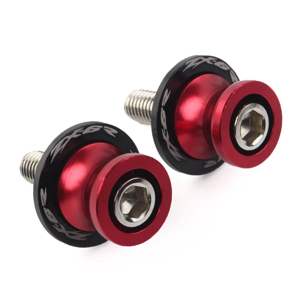Red Swingarm Spools Slider Screws 10MM for KAWASAKI ZX6R (1998-2011)