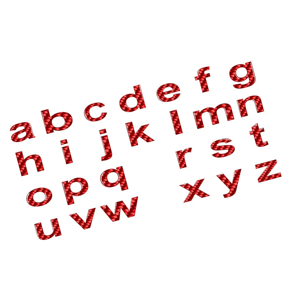 1pc Car Badge Lowercase Alphabet Letter Decals for Vehicle