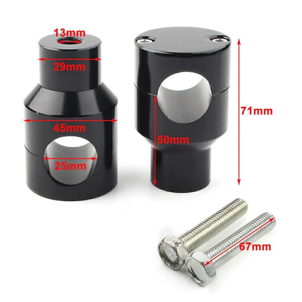 Handlebar Mount Adapter Risers Clamp for Honda Harley Chrome