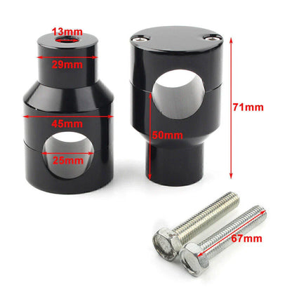 Handlebar Mount Adapter Risers Clamp for Honda Harley Chrome