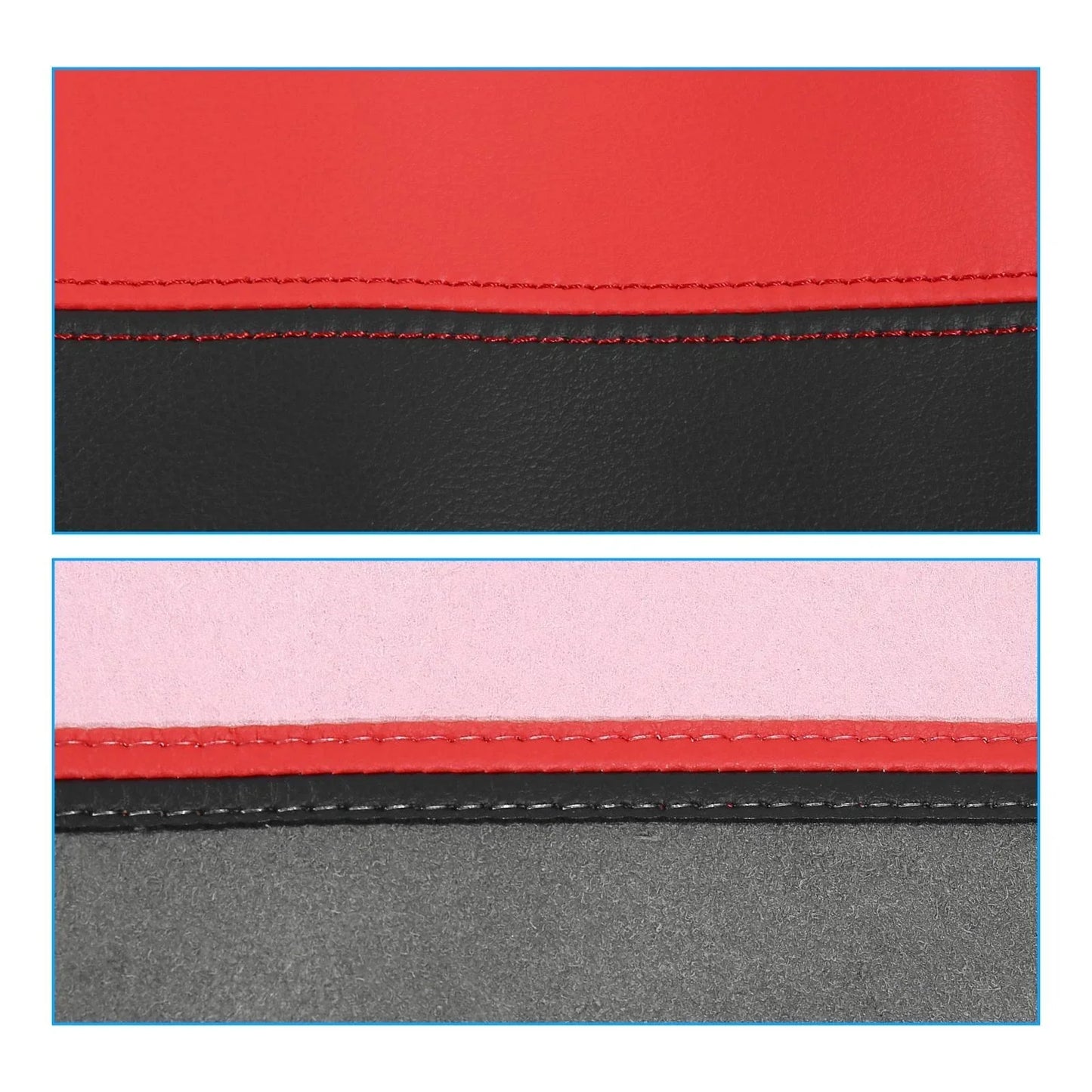 8 Pcs Door Panel Armrest Covers for Honda Civic (2016-2020) Red with Red Line