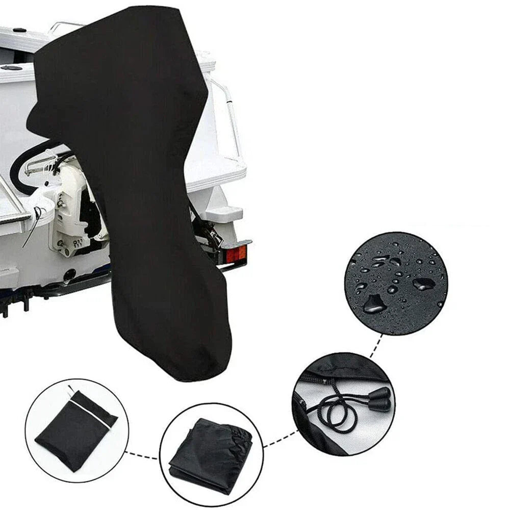 Black Full Cover Waterproof Outboard Motor Engine Protector for 60HP-100HP