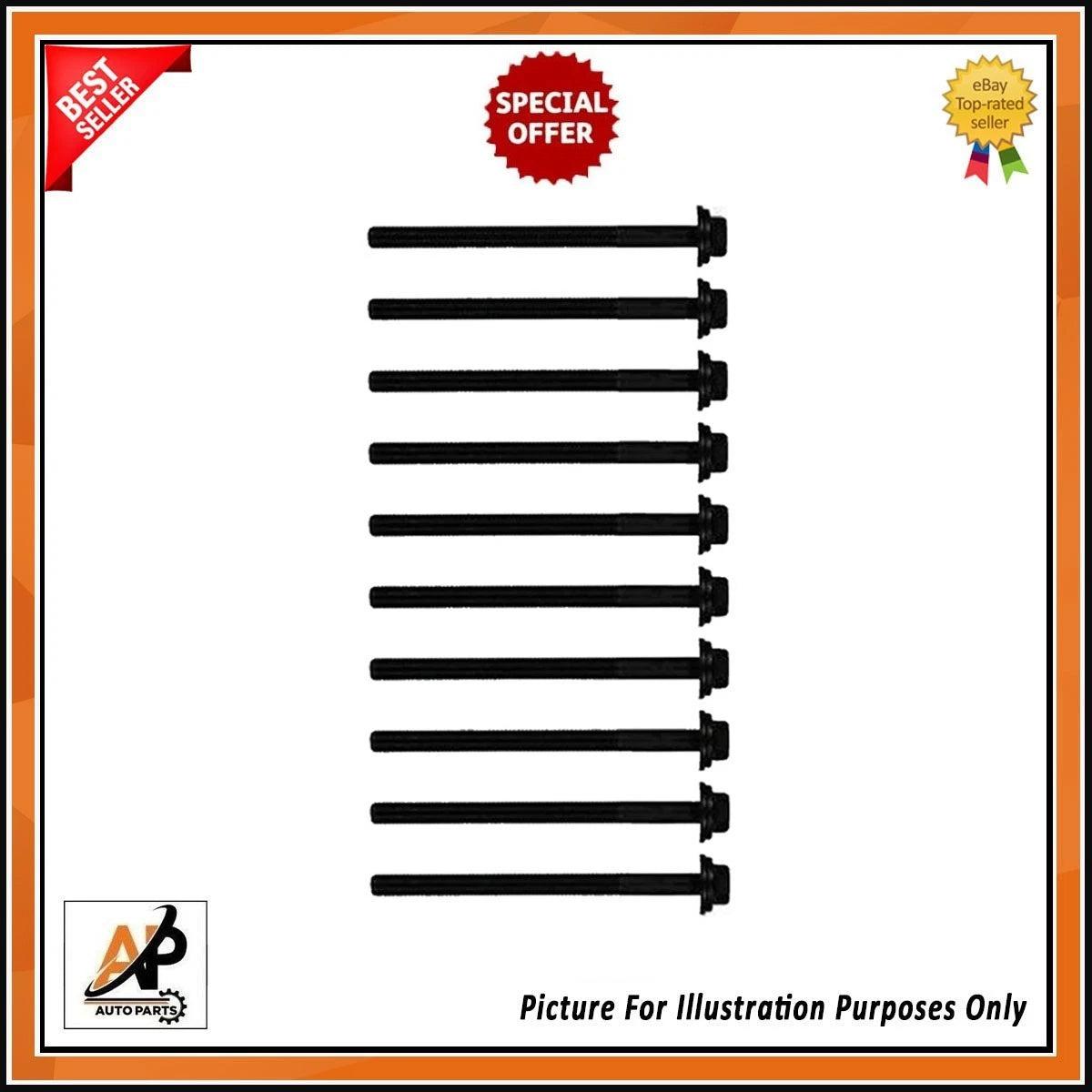 Cylinder Head Bolt Set Replacement for Ford Transit Custom 2.0D (2013–2023)