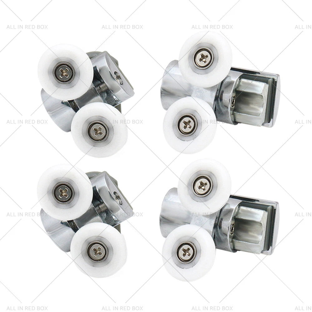 4 x Zinc Alloy Shower Door Rollers Twin 23mm for Various Models