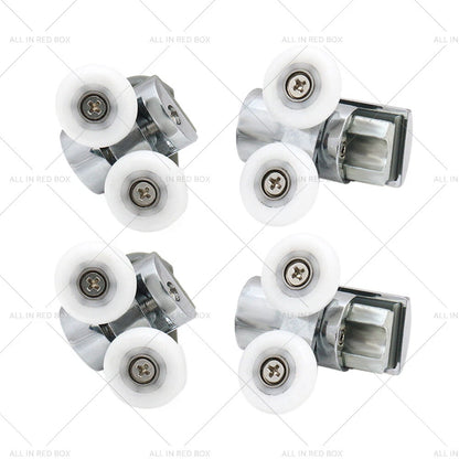 4 x Zinc Alloy Shower Door Rollers Twin 23mm for Various Models
