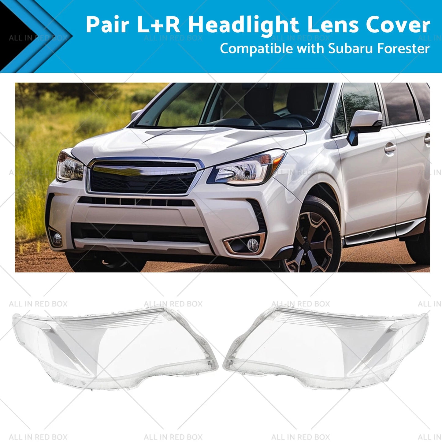 L+R Headlight Lens Covers for Subaru Forester (2008-2012)