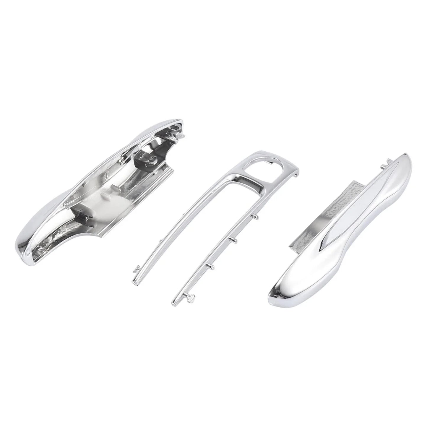 Silver Tone Key Cover Fob Shell for Porsche Panamera Cayenne (2010-2023)