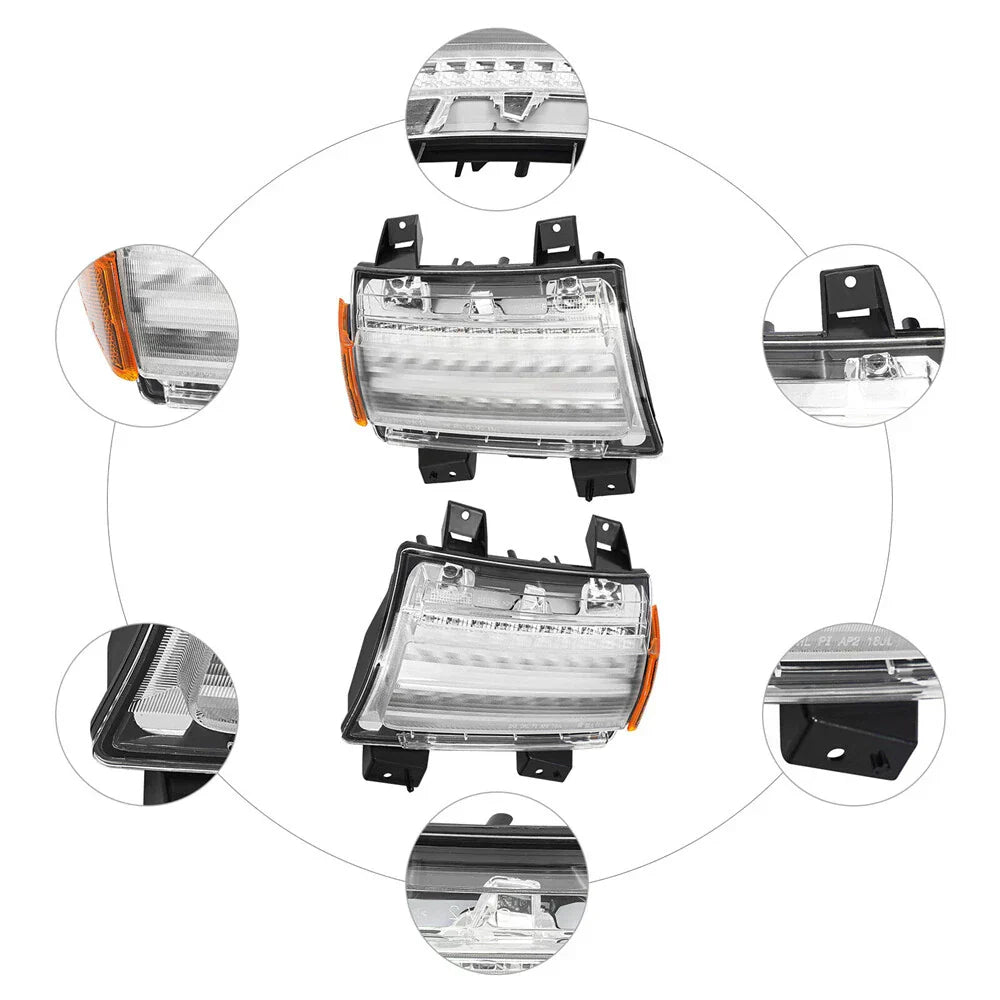 LED Turn Signal Lights w/DRL for 2018-2022 Jeep Wrangler JL ()