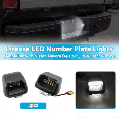 LED Number Plate Lights for Nissan Navara D40 (2005-2016)