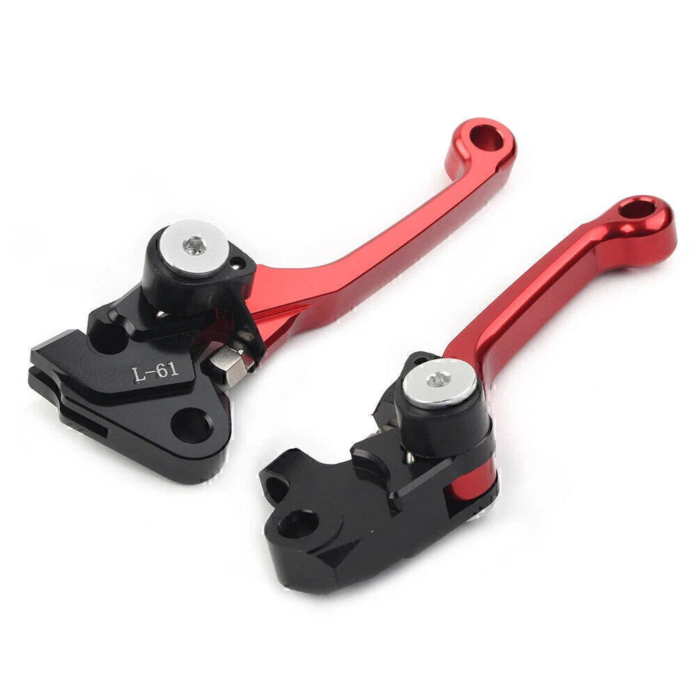 Red Pivot Brake Clutch Levers for KAWASAKI KX250F KX450F (2004-2023)