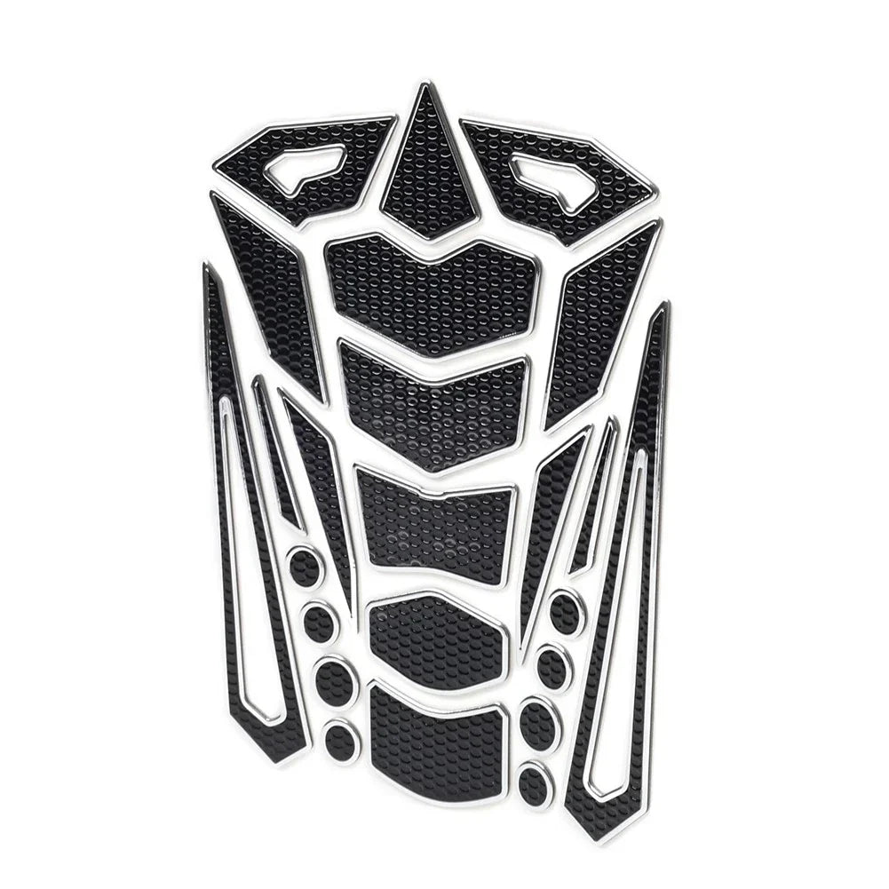 Silver Motorcycle Oil Fuel Tank Pad Cover Guard Protector Decal Sticker