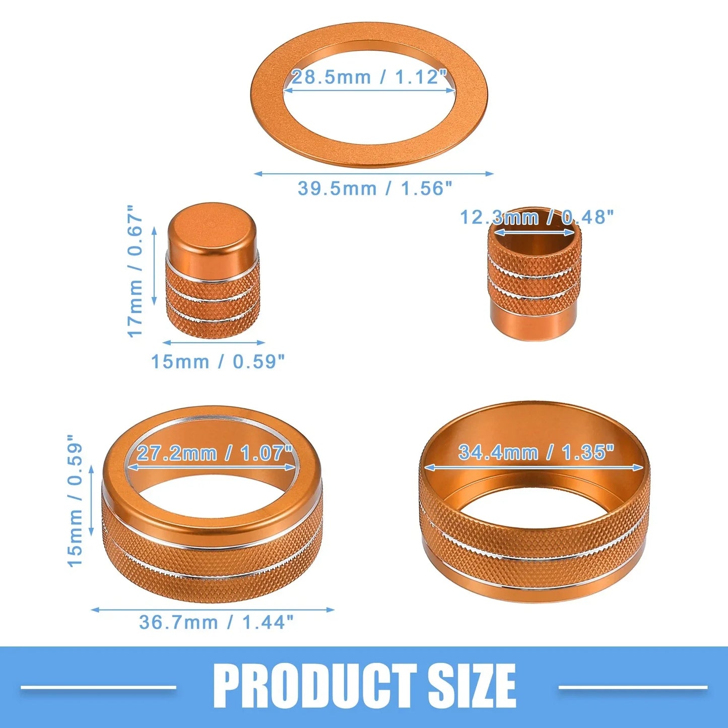 8pcs AC Control Switch Air Vent Knob Covers for Honda Civic (2022-2023)