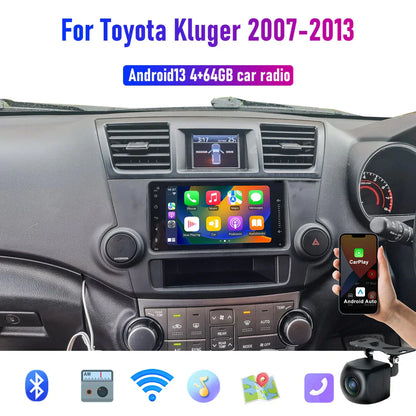 7" Wireless CarPlay Android Auto Head Unit for Toyota Kluger (2007-2013)
