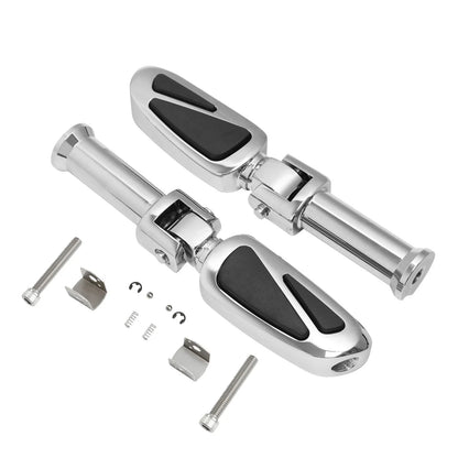 Chrome Passenger Footpegs Bracket for Harley Heritage Classic, Fat Bob (18-25)