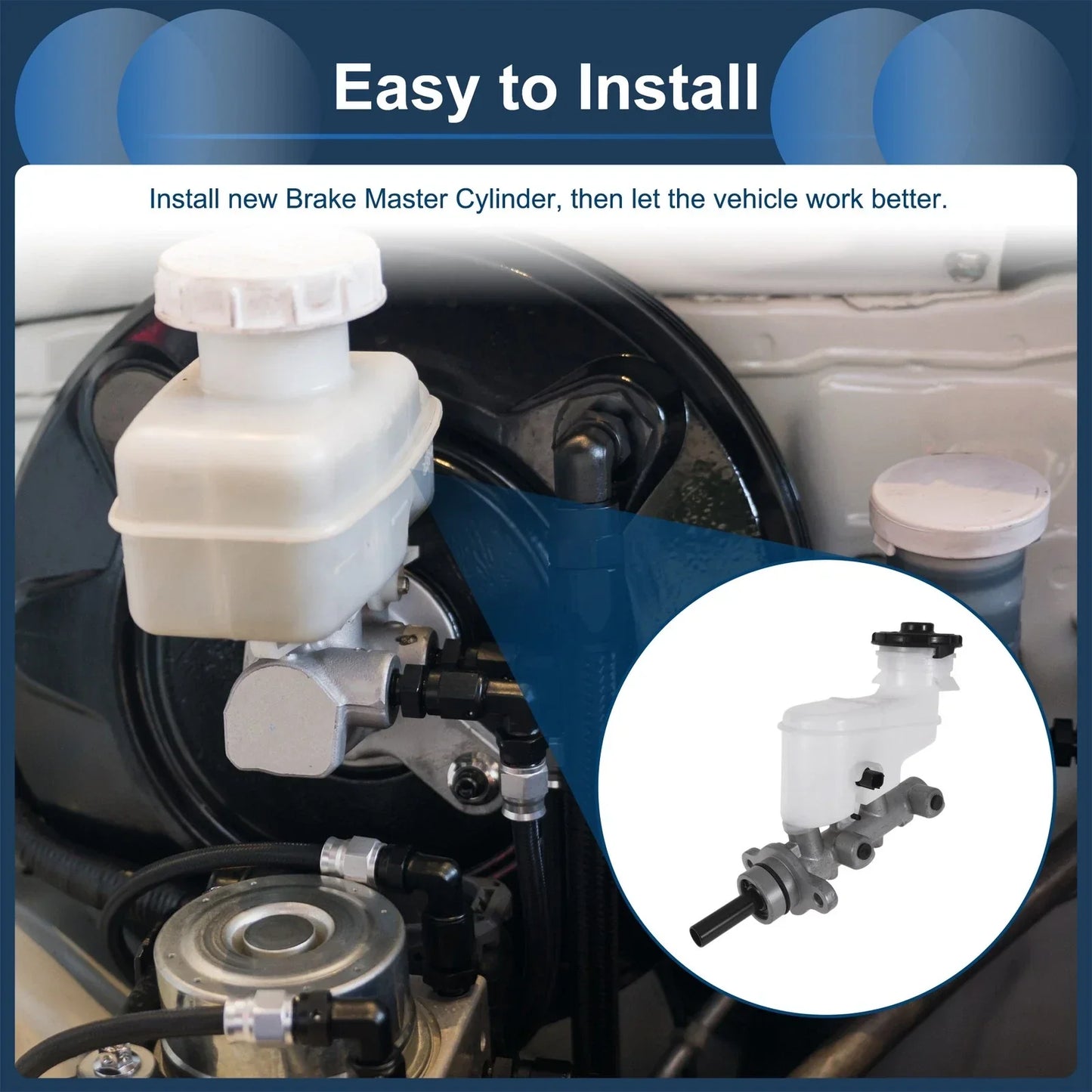 Brake Master Cylinder with Reservoir for Honda Accord VII (2003-2008)