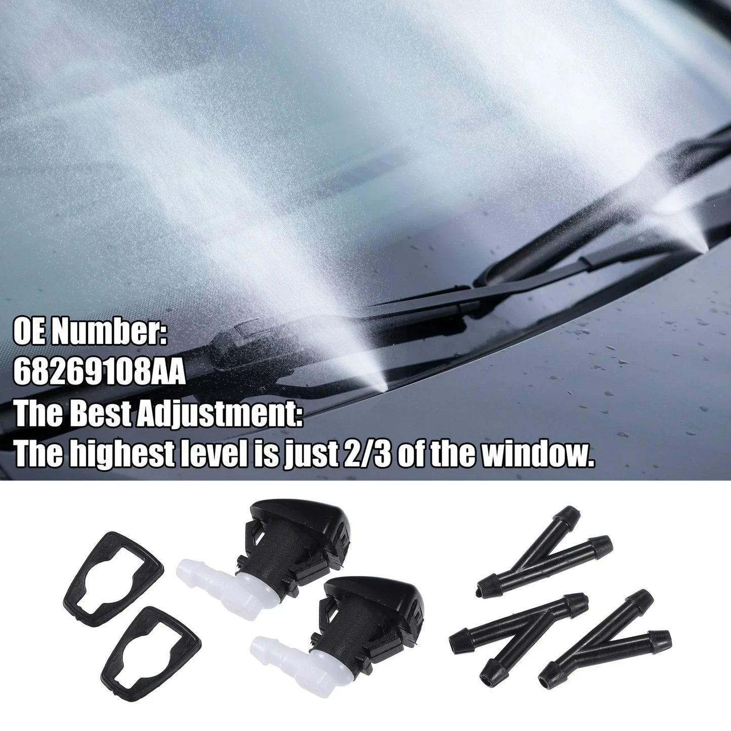 Windshield Washer Nozzle Set for Dodge Durango (2011-2023)