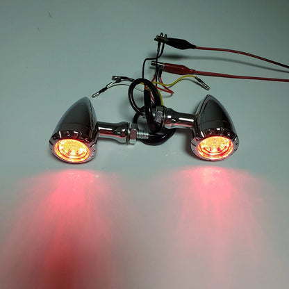 Motorcycle LED Red/Amber Brake Blinker Tail Lights for Harley