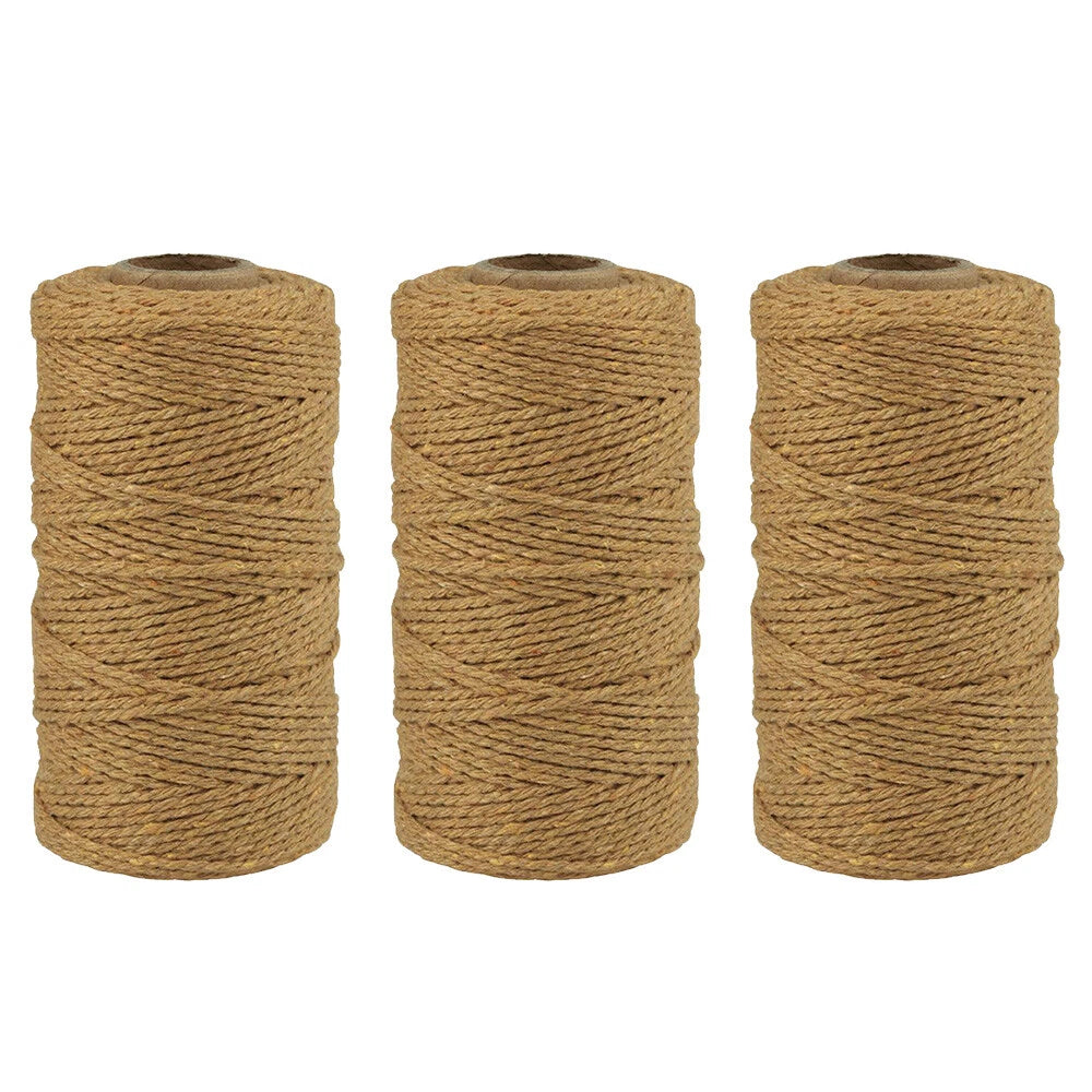 Natural Cotton & Jute Twine for Gift Wrapping & Crafts ( 100m)