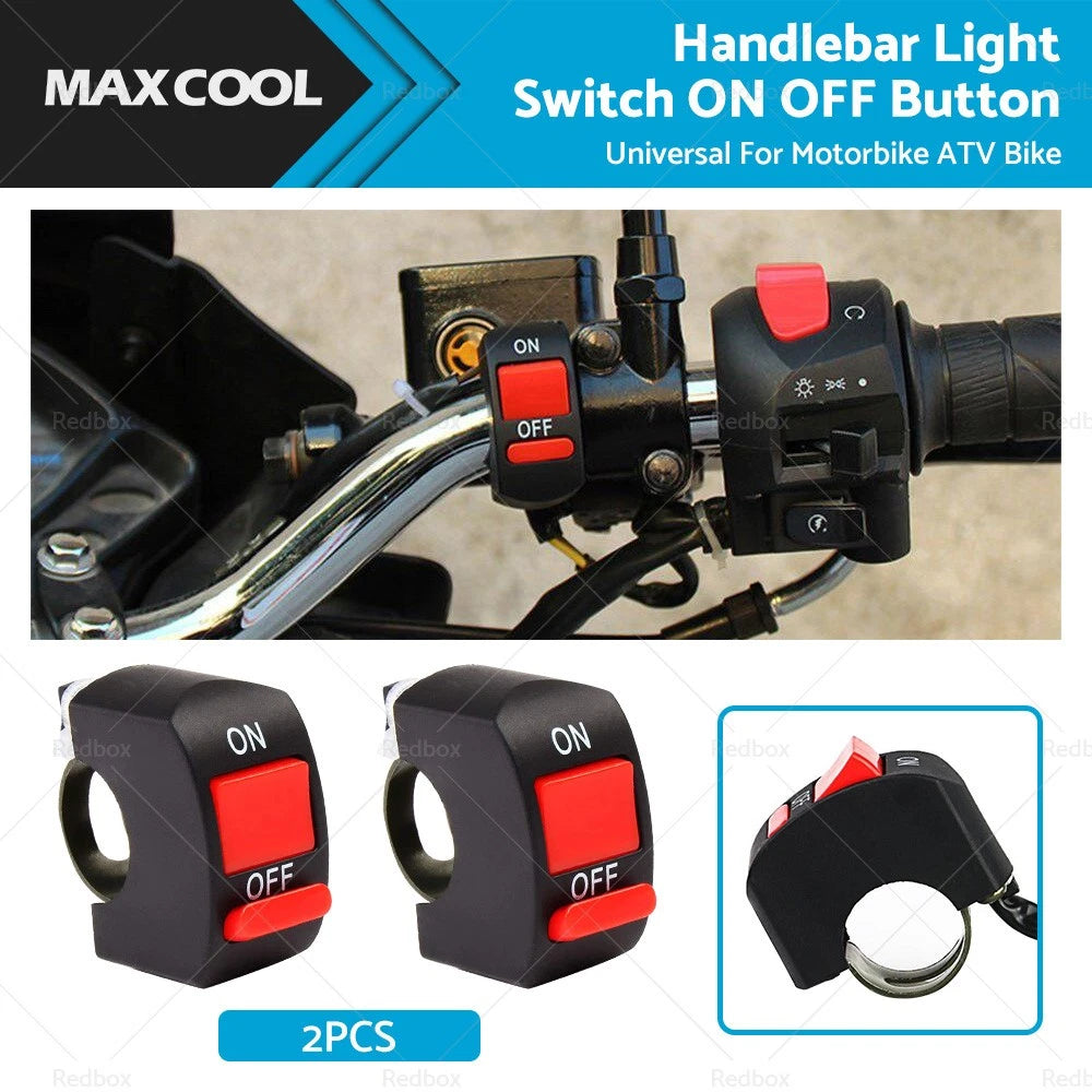 Universal Motorcycle ATV Handlebar Light Switch ON OFF Button