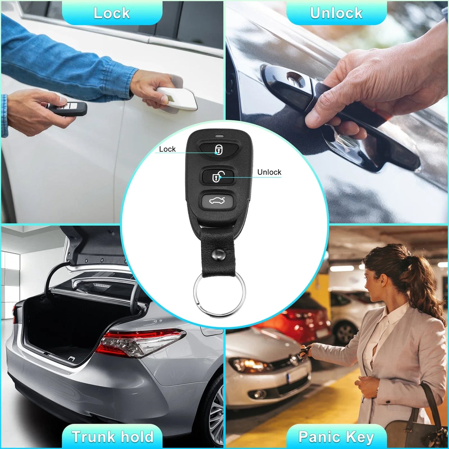 Keyless Entry Remote Key Shell Cover for Hyundai & Kia (No Chip)