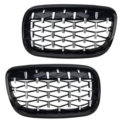 Front Kidney Grille Diamond for BMW X5 E70 X6 E71 (2007-2013) - 1 Pair