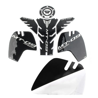 3D Carbon Fiber Tank Pad Traction Decal for Yamaha MT-09 (2014-2023)