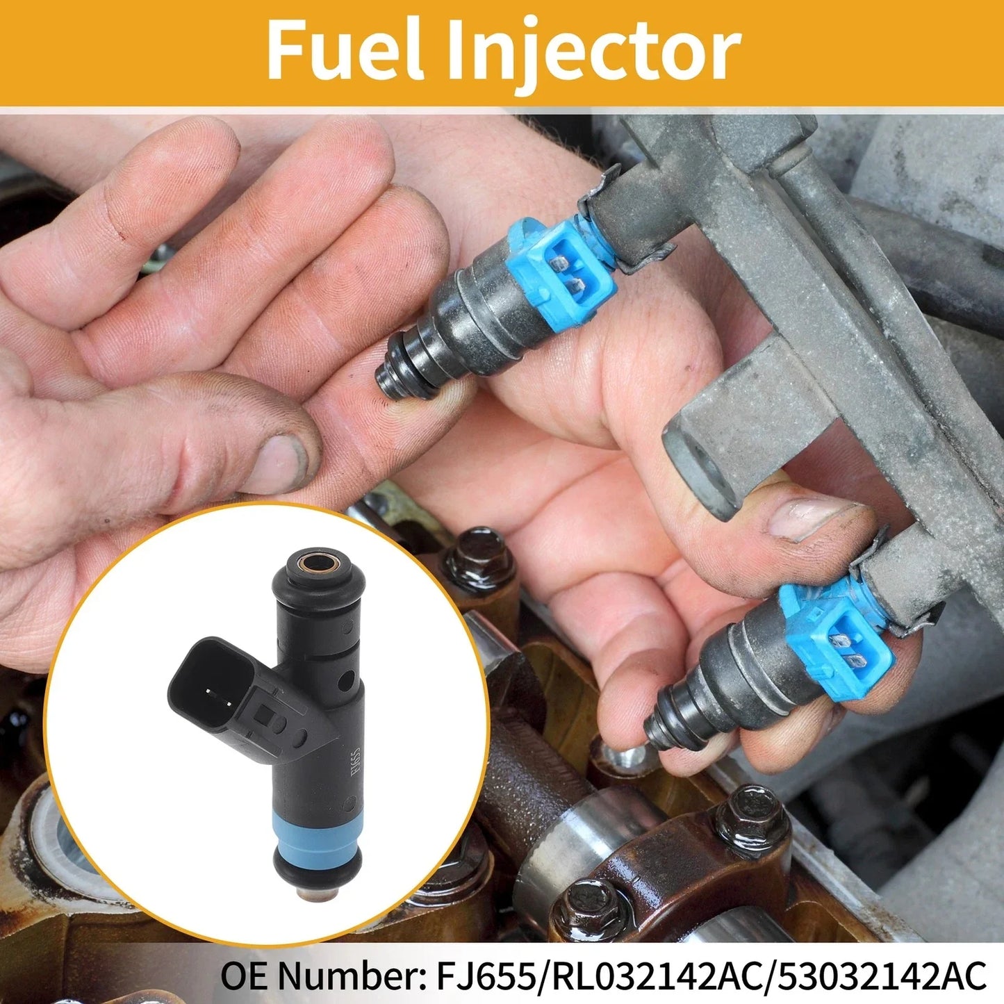 Fuel Injector for Dodge Ram 1500 Laramie Crew Cab (2010-2018) - 1 x Pcs