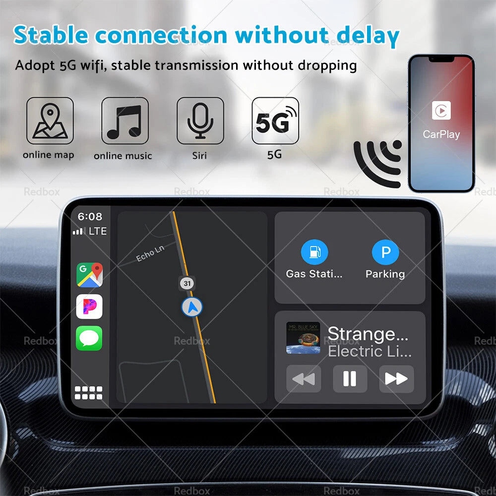 Wireless USB CarPlay Adapter for Apple iOS Auto Navigation