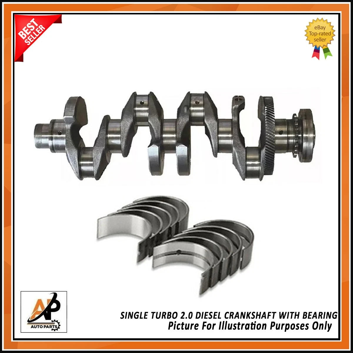 Crankshaft with Bearing for Land Rover Jaguar 2.0L Diesel 204DTD (2000–2006)