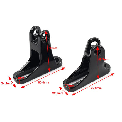 Rear Passenger Footpeg Mini Mount Black for Harley Touring Street Road Glide (93-23)