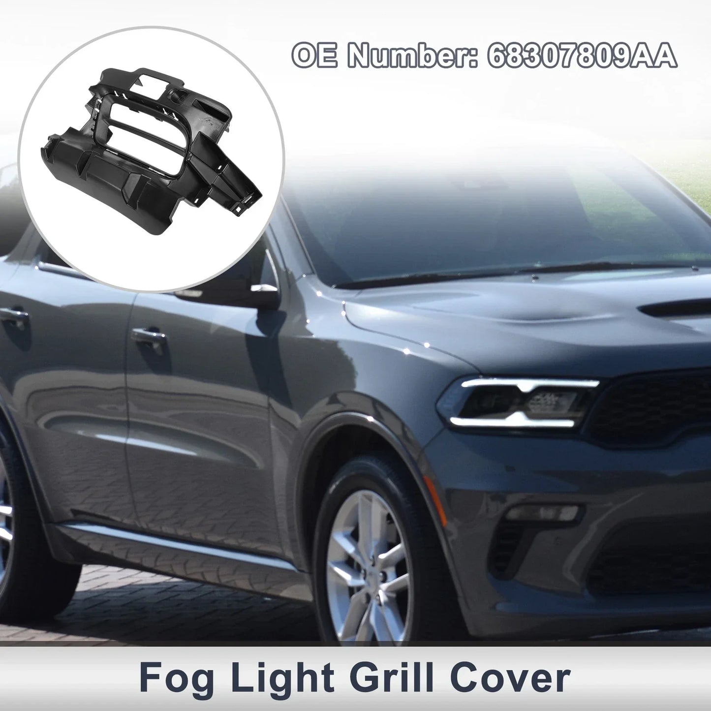 Front Left Fog Light Grill for Dodge Durango (2018-2020)