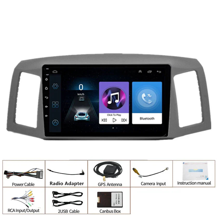 10.1" Android 11.0 Radio Stereo GPS for Jeep Grand Cherokee (2004-2007)