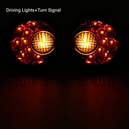 LED Rear Turn Signal Lights Smoke for Harley Sportster XL 883 1200 (1992-2022)