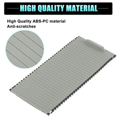 Car Center Console Roller Blind Cover Gray for Mercedes Benz C-Class (2007-2014)