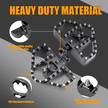 Wide Foot Pegs MX Style Floorboard for Harley Touring Sportster Softail Dyna